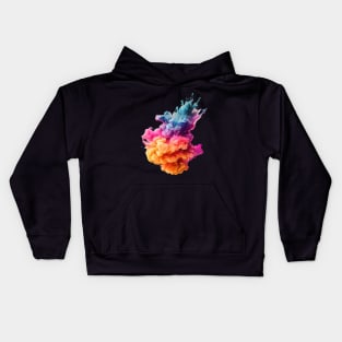 Ink Illusion - Colorful Explosion Rainbow Kids Hoodie